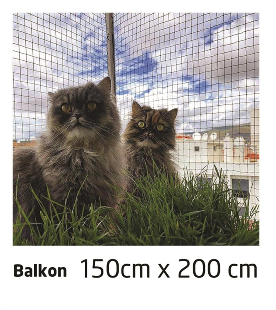WINBLOCK PETS – Balkonlar için Çelik Telli Kedi Güvenlik Filesi – 150X200CM