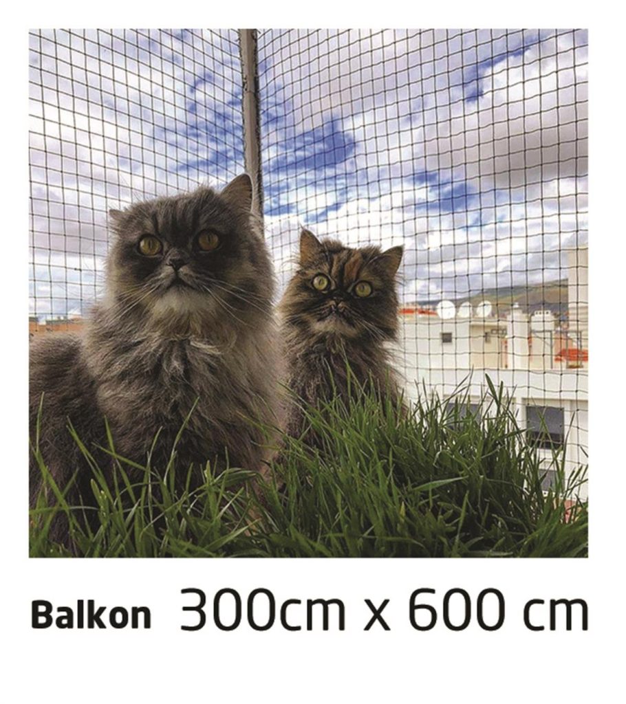 WINBLOCK PETS – Balkonlar için Çelik Telli Kedi Güvenlik Filesi – 300X600CM